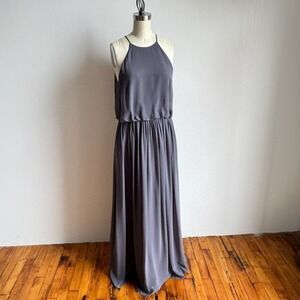 ANTHROPOLOGIE DONNA MORGAN Alana Maxi Dress in Slate - Prom